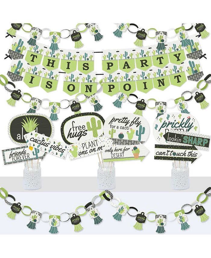 Big Dot Of Happiness Prickly Cactus Party - Paper Straw Decor - Fiesta  Striped Decor Straws - 24 Ct