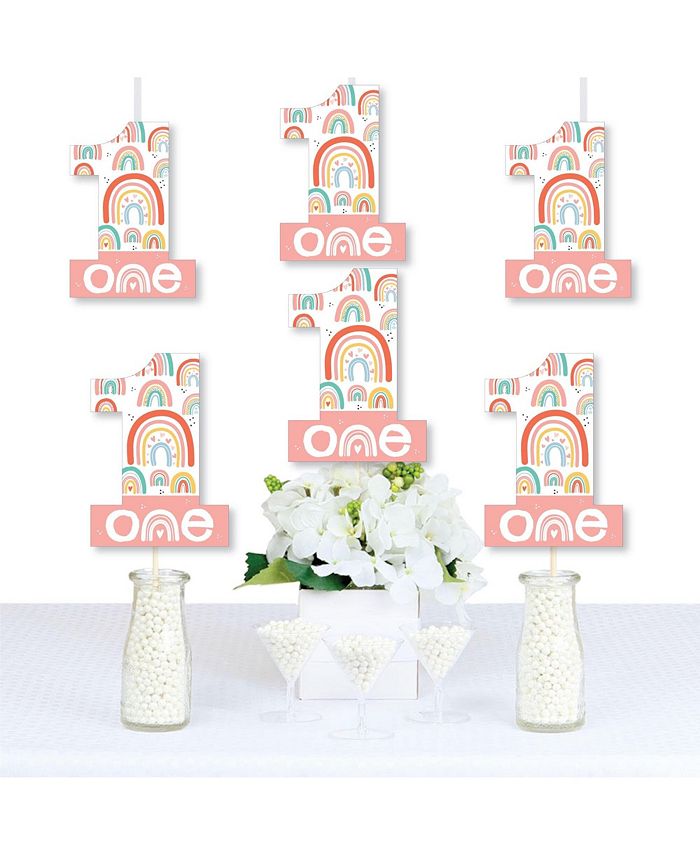 Big Dot Of Happiness 1st Birthday Hello Rainbow Photo Banner - Boho DIY Monthly Picture Display - View #10