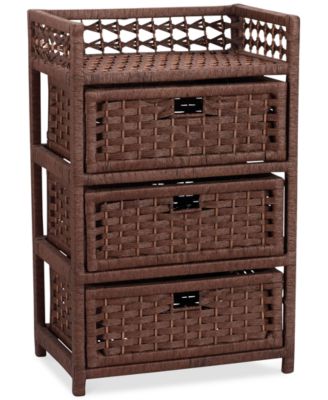 Household Essentials - Storage Chest, 3 Drawer Paper Rope