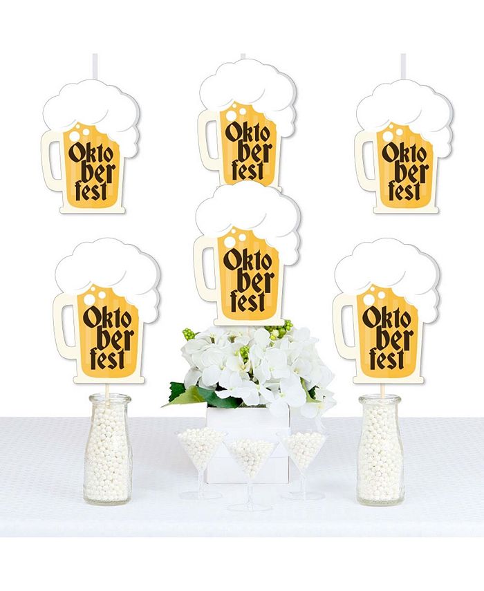 Big Dot of Happiness Oktoberfest Beer Mug Decorations DIY Beer