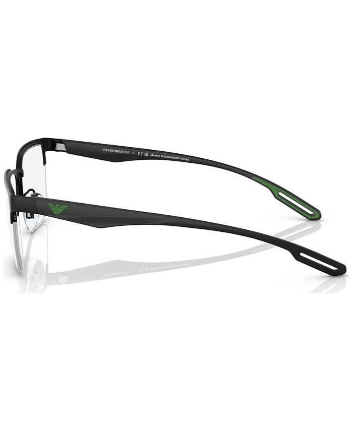 Emporio Armani Men's Square Eyeglasses, EA113756-O - Macy's