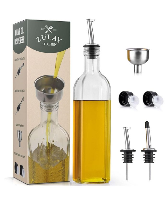 Zulay - Botella dispensadora de aceite de oliva fácil de usar para cocina,  dispensador de botellas d…Ver más Zulay - Botella dispensadora de aceite de