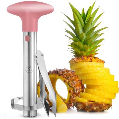 Heavy Duty 2pc Pineapple Corer & Slicer Set – Includes Eye Removal Tool with Reinforced Blade