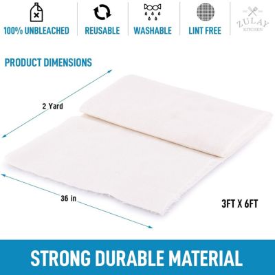 Unbleached & Reusable Ultra Fine Cheese Cloths (2 Yard)