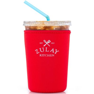Reusable Neoprene Medium Coffee Sleeve – Fits 22oz to 24oz Iced Cups