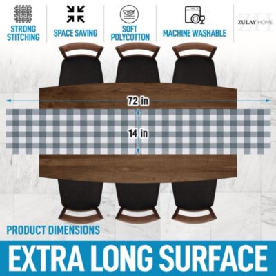 Thick Poly Cotton Buffalo Plaid Table Runners