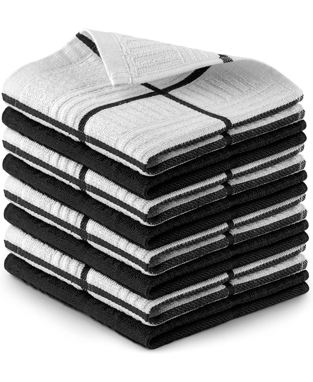 8 Pack Reusable Absorbent Cotton Kitchen Towels - 12 Inches