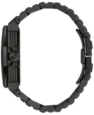 x Marc Anthony Men's Precisionist Diamond (1/20 ct. t.w.) Black-Tone Stainless Steel Bracelet Watch 43mm