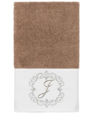 Turkish Cotton Monica Embellished Towel 3 Piece Set - Latte