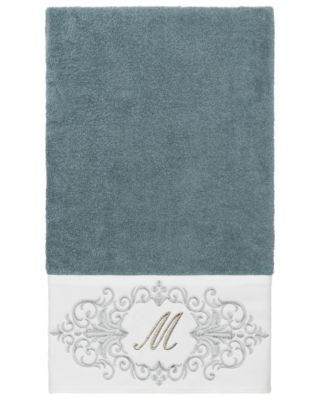 Turkish Cotton Monica Embellished Towel 3 Piece Set - Teal