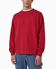 Men's Oversized Crew Fleece Sweatshirt