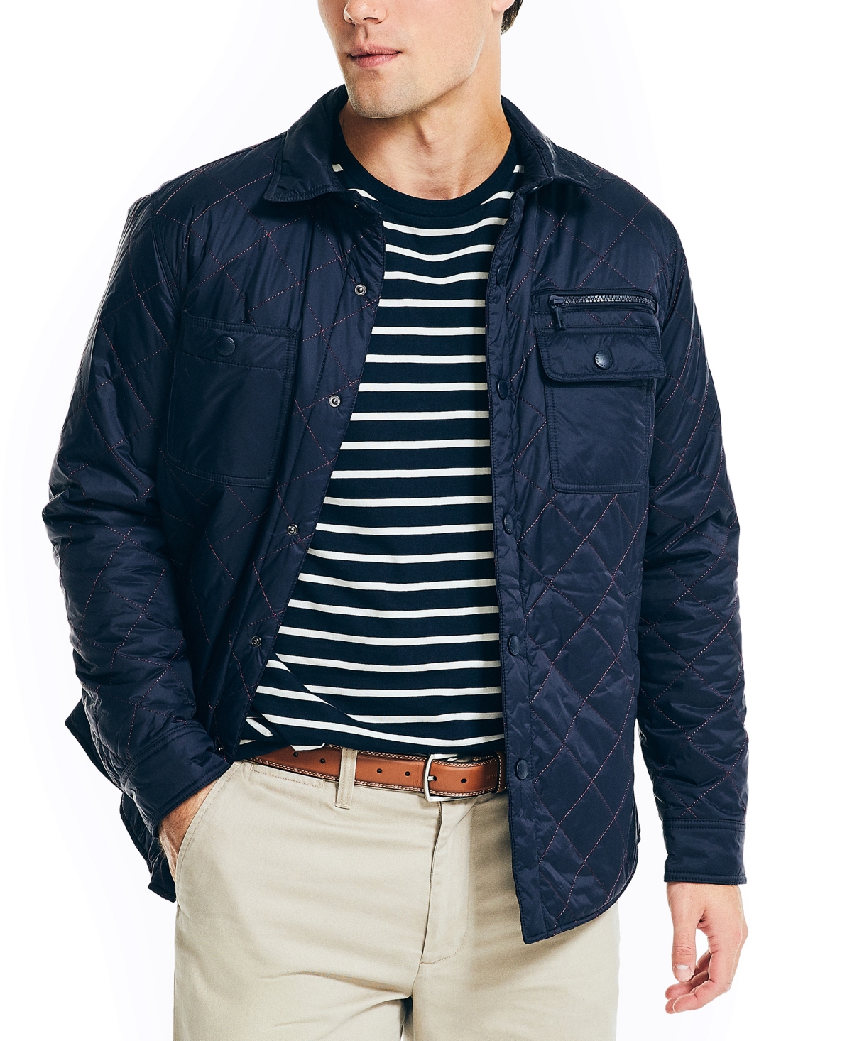 Nautica Men's Sustainably Crafted Tempasphere Quilted Jacket In Navy
