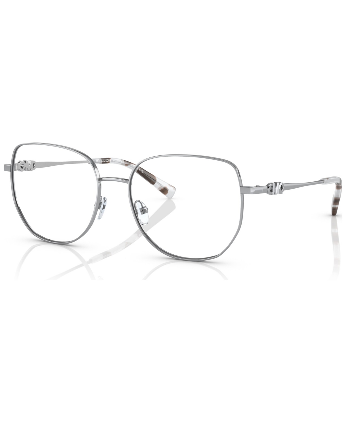 Women's Square Eyeglasses, MK306254-o - Silver Tone