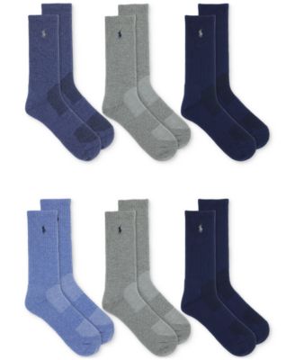 Men's 6-Pk. Performance Sport Crew Socks 