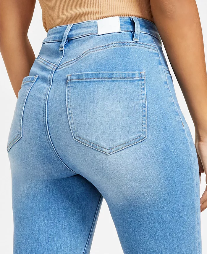 Juniors' 5-Button High Waisted Curvy Skinny Jeans - thumbnail 4