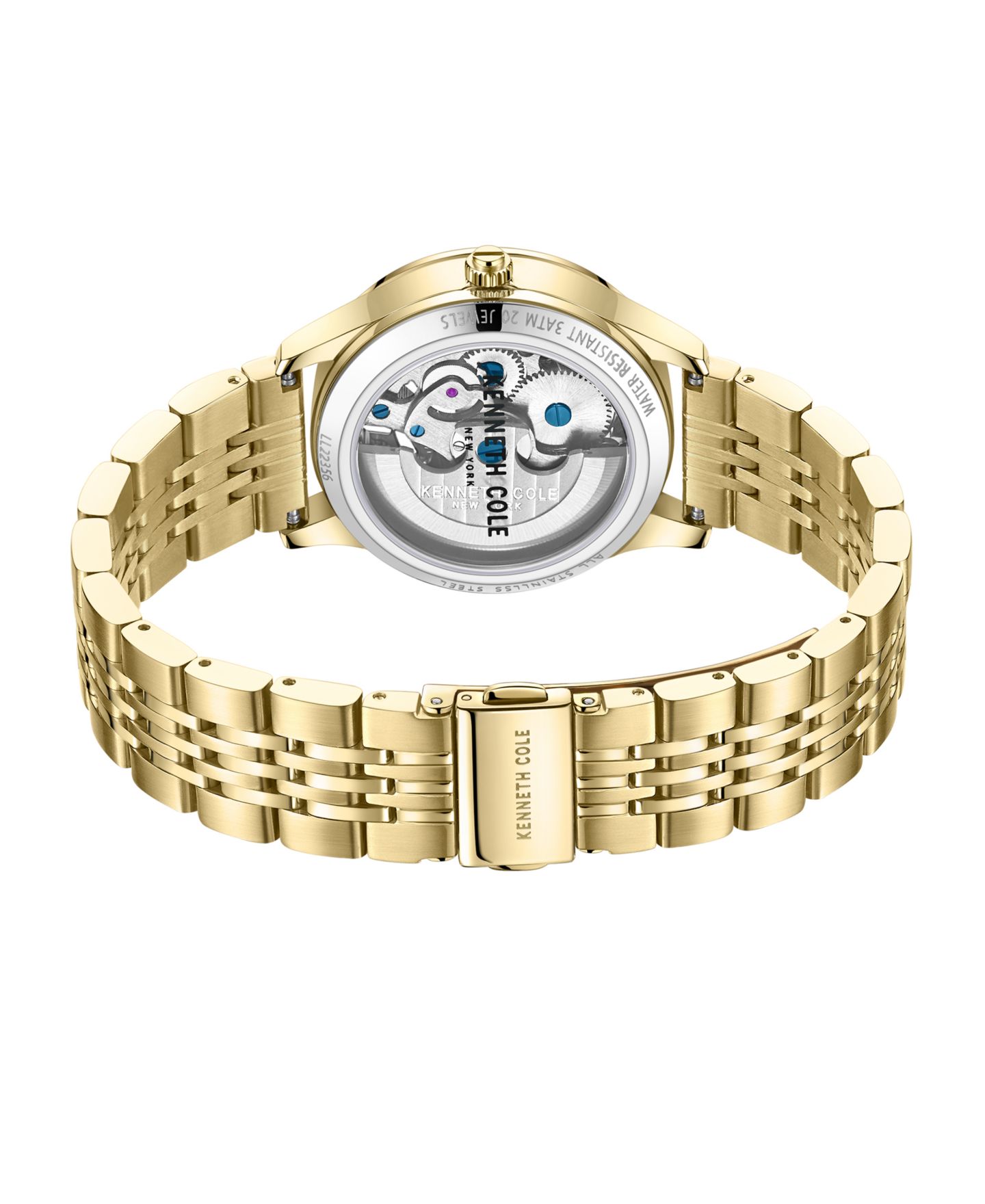 Женские часы Kenneth Cole New York Automatic Gold-Tone Stainless Steel Bracelet Watch 34.5mm — фото 3