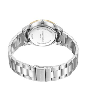 Men's Modern Classic Silver-Tone Stainless Steel Bracelet Watch 42mm