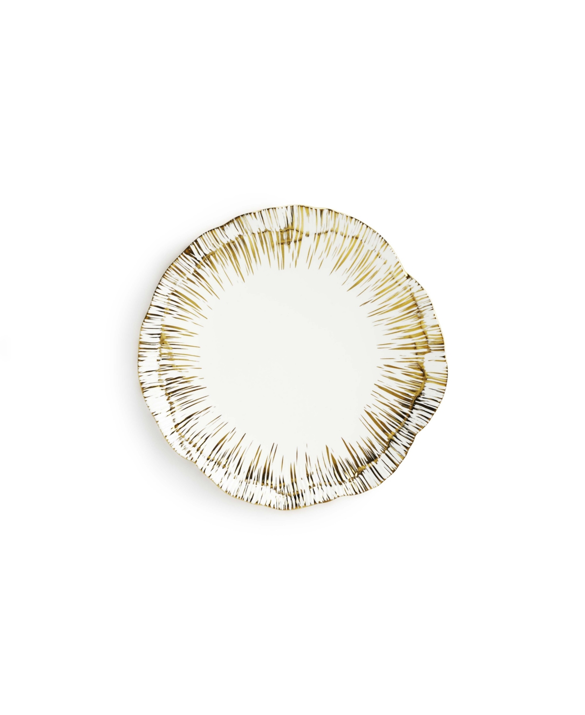 Michael Aram Anemone 4 Piece Tidbit Plate Set In Gold-tone