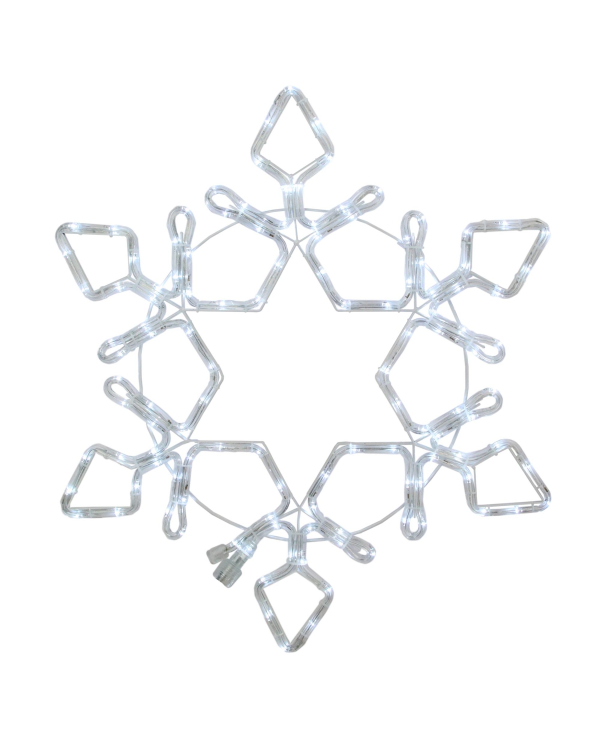 Northlight Led Rope Light Snowflake Christmas Decoration, 24" In White