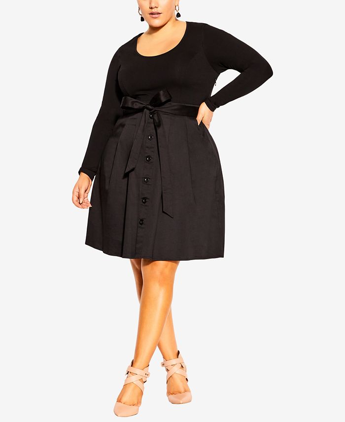 invadere virksomhed Zealot City Chic Trendy Plus Size Uptown Girl Dress & Reviews - Dresses - Plus  Sizes - Macy's