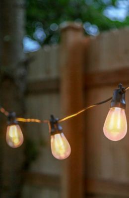 5W, 27 Ft, 2700K Solar LED Flame Bulb Halloween Holiday String Lights