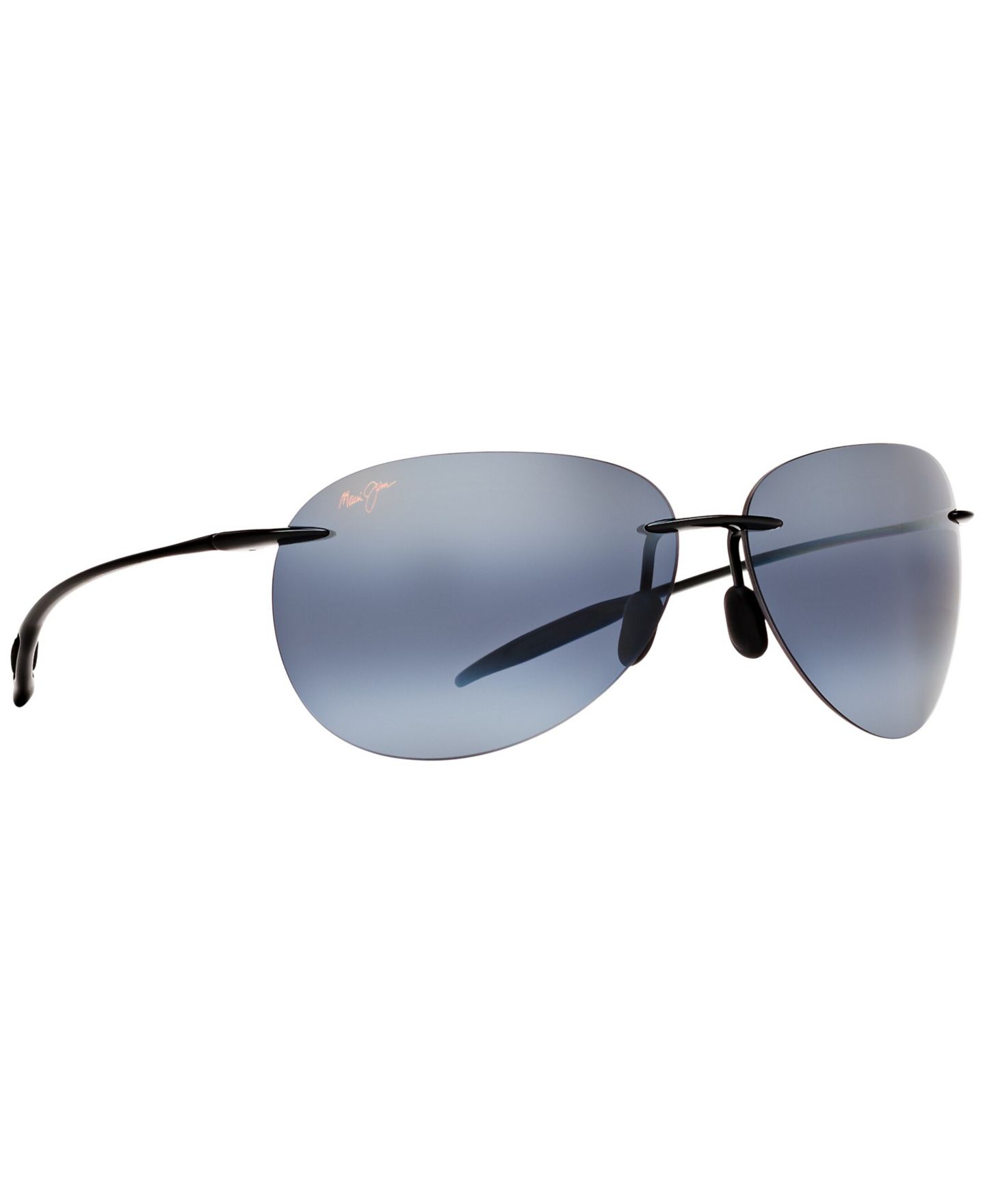 Женские солнцезащитные очки Maui Jim Polarized Sugar Beach Sunglasses, 421, цвет: Чёрный блестящий / Серый — фото 4