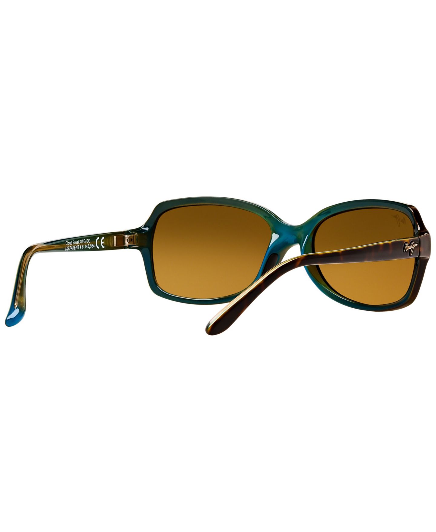 Женские солнцезащитные очки Maui Jim Polarized Cloud Break Sunglasses, 700, цвет: Коричневый черепаховый / Бронзовый градиентный — фото 9