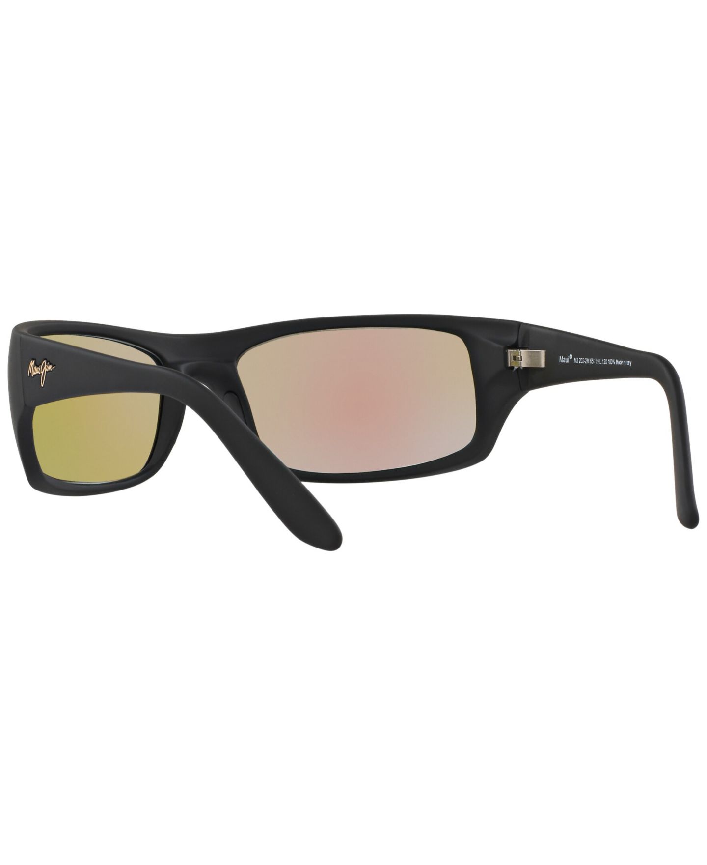 Женские солнцезащитные очки Maui Jim Peahi Polarized Sunglasses, 202 Blue Hawaii Collection, цвет: Чёрный матовый / Синий — фото 7
