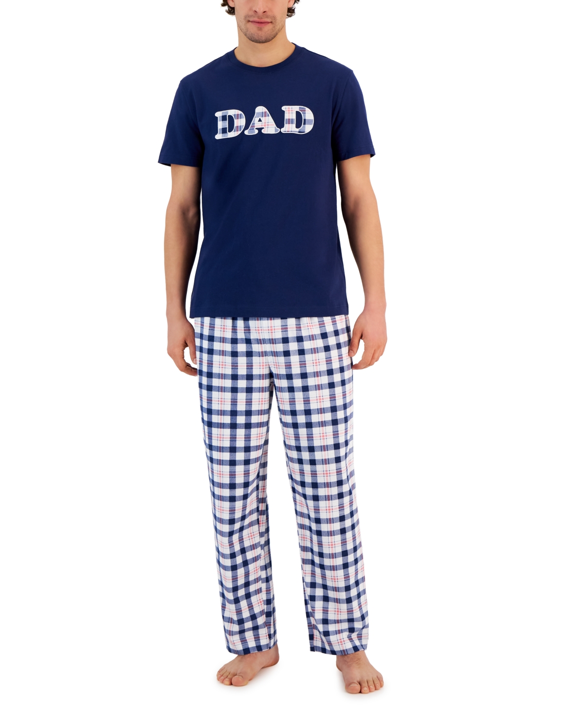 Family Pajamas Men's Dad Plaid Mix It Pajama Set, Created for Macy's