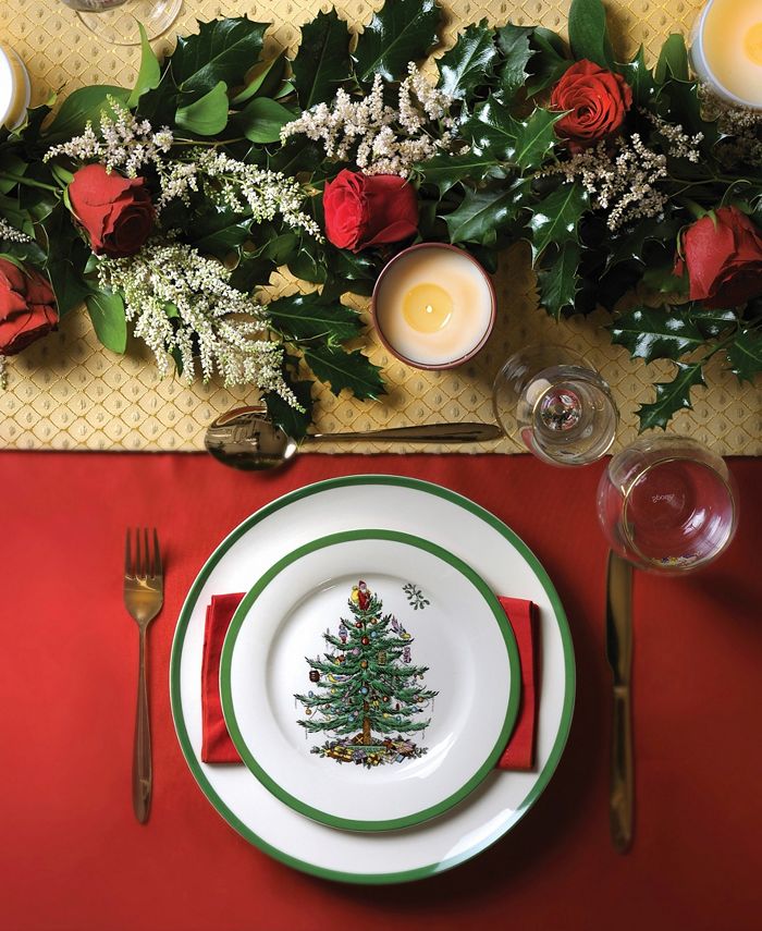 Spode Christmas Tree 12 Pc. Dinnerware Set, Created for Macy's Macy's