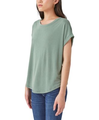 Women's Short Sleeve Sandwash Dolman T-Shirt