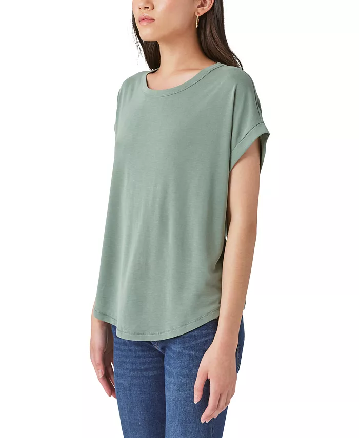 Women's Short Sleeve Sandwash Dolman T-Shirt - thumbnail 5