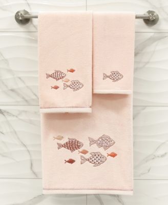 Turkish Cotton Figi Embellished 2-Pc. Hand Towel Set