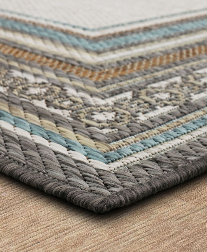 Mohawk Malibu Outdoor Chain Border 4' x 5'6