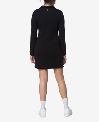Marc New York Women's Long Sleeve Quarter Zip Sweatshirt Dress - Macy's