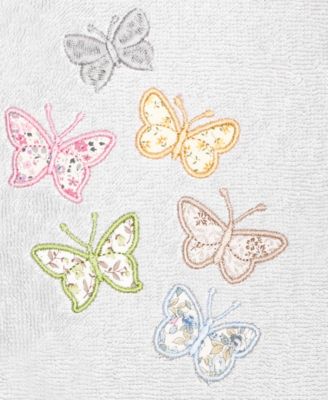 Turkish Cotton Mariposa Embellished 2-Pc. Hand Towel Set