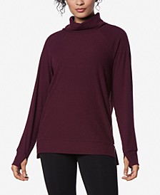 Women's Long Sleeve Brushed Rib Pull Over Top