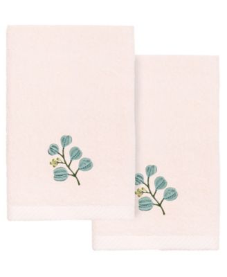 Turkish Cotton Botanica Embellished 2-Pc. Fingertip Towel Set