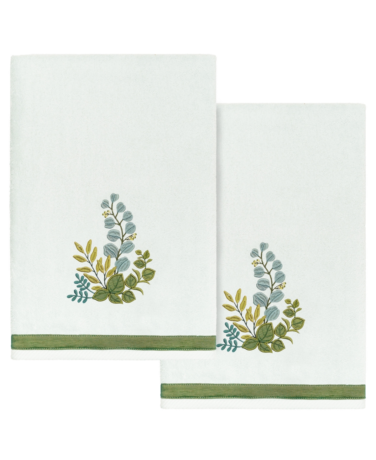 Linum Home Turkish Cotton Botanica Embellished -Pc. Bath Towel Set