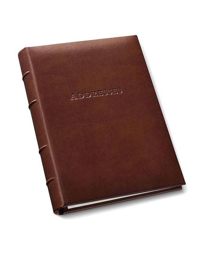 Barnes & Noble British Tan Bonded Leather Address Book 9" X 7" by Gallery Leather Macy's