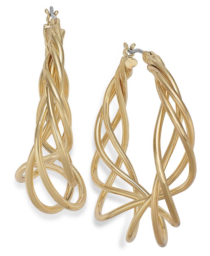 Charter Club - Gold-Tone Spiral Hoop Earrings