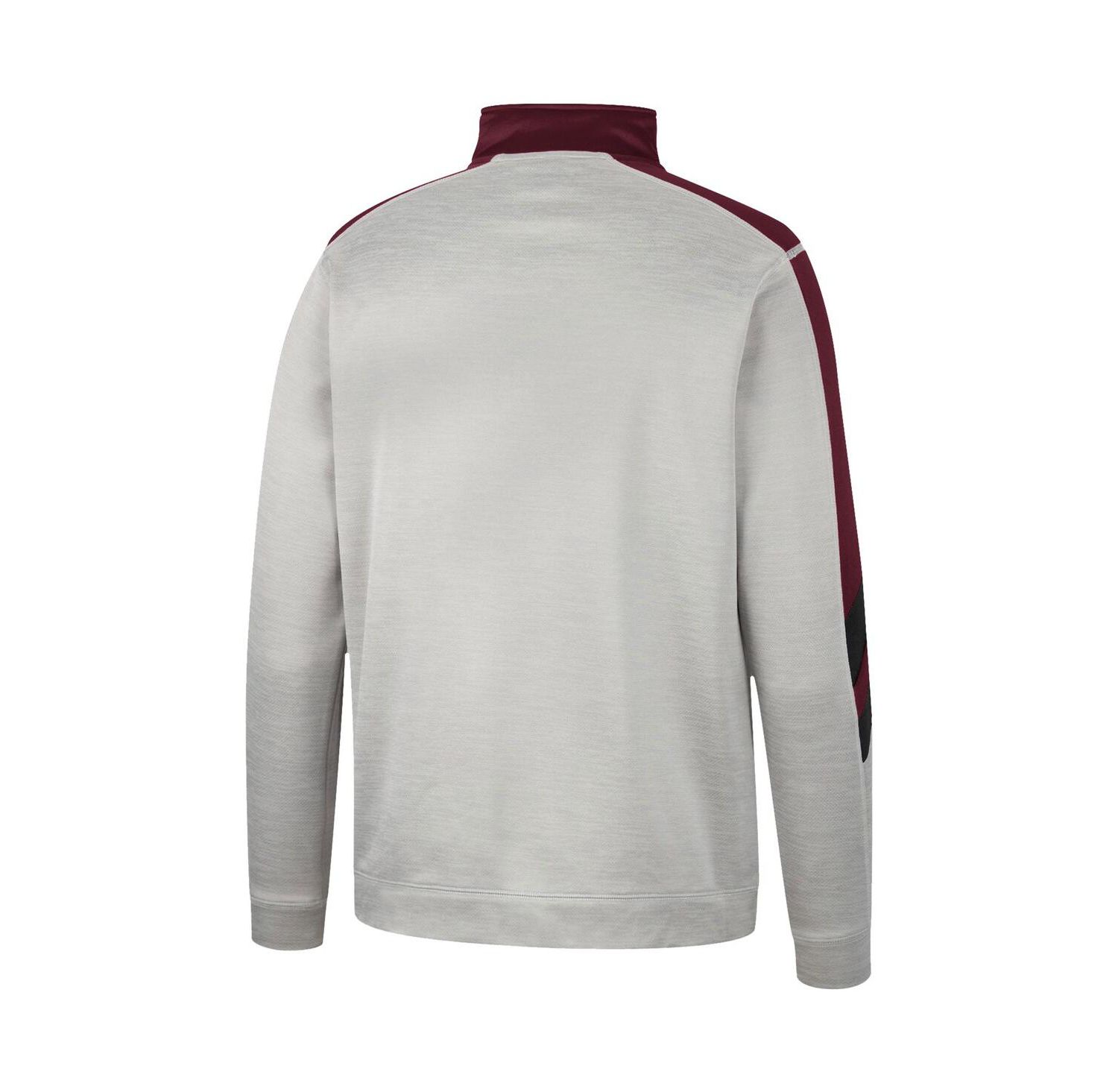 Men's Gray and Maroon Texas A&M Aggies Bushwood Fleece Quarter-Zip Jacket