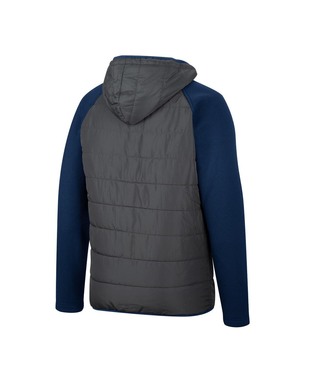 Colosseum Men's  Charcoal, Navy Auburn Tigers Good On You Raglan Full-zip Jacket In Charcoal,navy