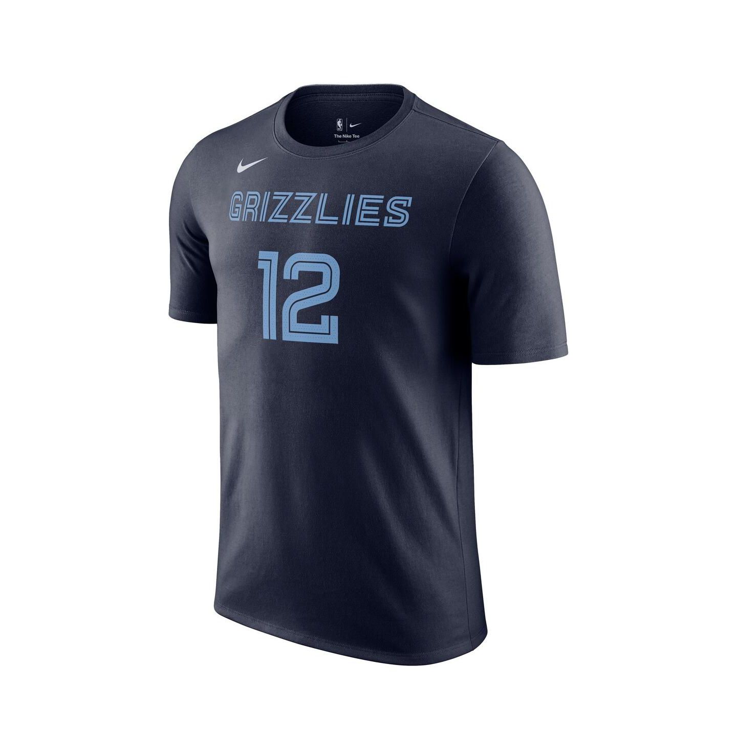 Мужская футболка Nike Ja Morant Navy Memphis Grizzlies Icon 2022/23 Name and Number Performance — фото 3