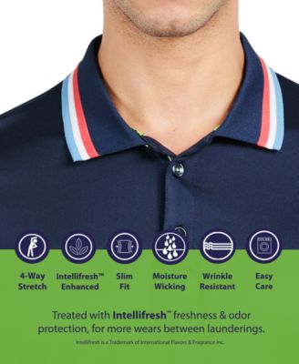 Men's Slim Fit Solid Tipped Performance Polo