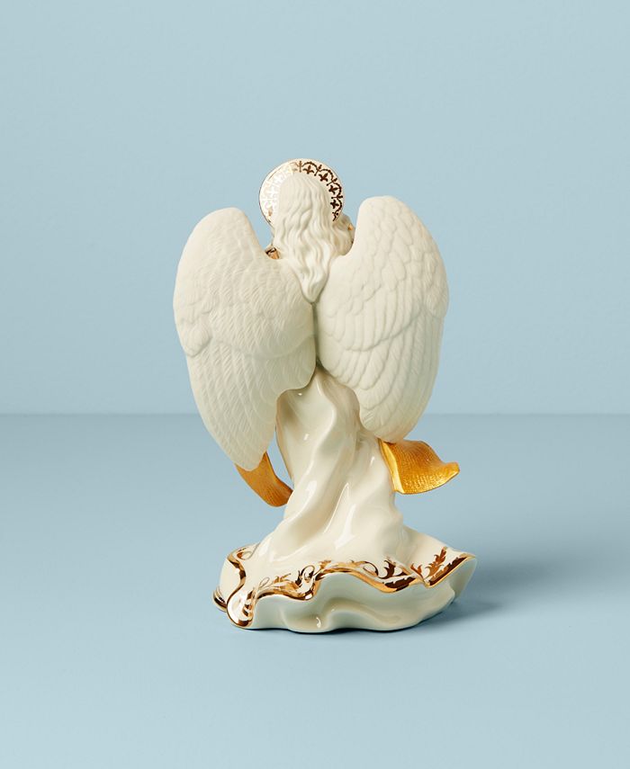 Figurine Lenox First Blessing - Ange à La Trompette Agenouillé, Scène De Nativité