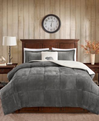 Alton Plush to Sherpa Down Alternative 4-Pc. Comforter Set, King