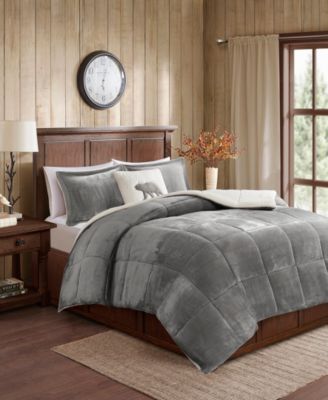 Alton Plush to Sherpa Down Alternative 4-Pc. Comforter Set, Full/Queen