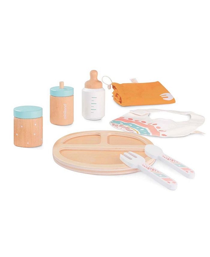 Miniland Wooden Doll Feeding Set