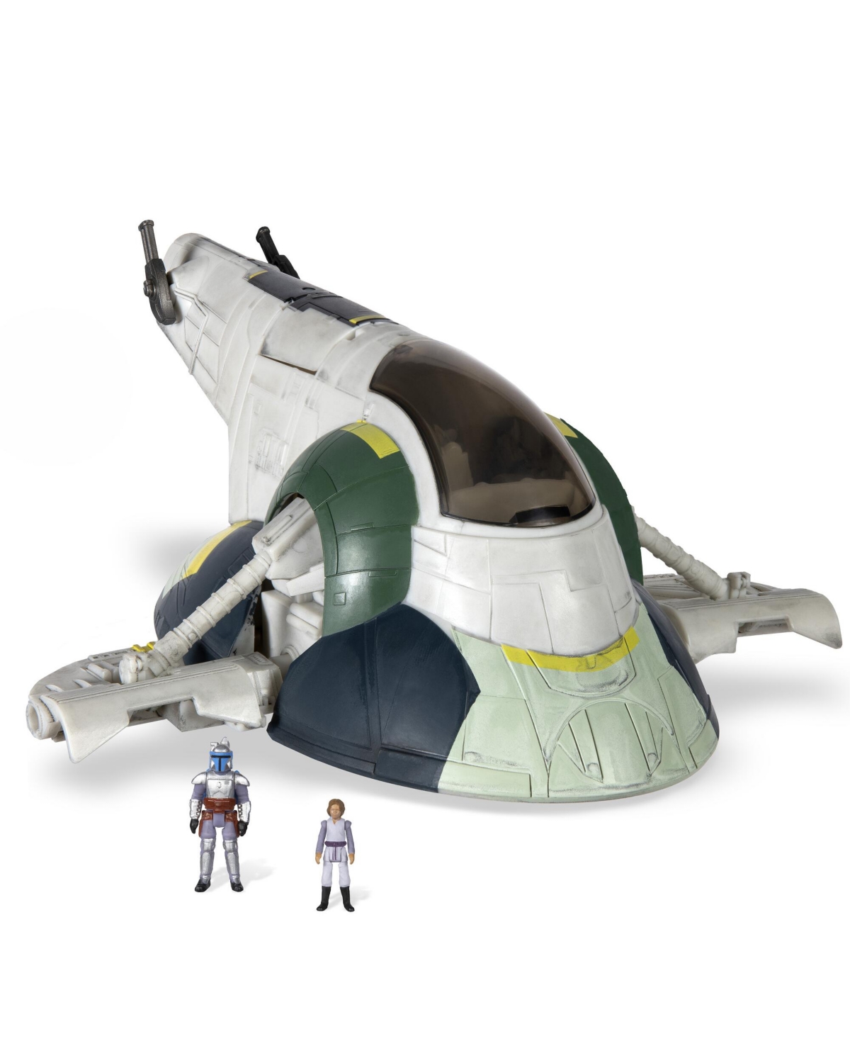 Shop Star Wars Deluxe Vehicle 8" Vehicle Figure Jango Fett's Starship In Gray